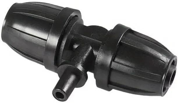 10PCS 5/16 Inch Irrigation Fittings For (5/16" ID X0.43-0.47" OD) Tubing- 1/4 inch Irrigation Tubing, Anti-Drop Locked Barbed Reducing Tee For Drip Hose (BLACK) by GreenHaven Gardens