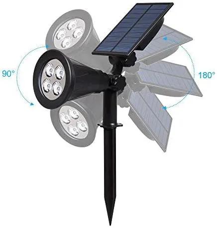 T-SUNUS Green Solar Lights Outdoor 2 Pack, IP65 Waterproof Solar Spotlight, Auto-on/Off Security Wall Light Landscape for St. Patrick's Day Halloween Christmas Tree Patio Yard Garden Driveway Pool by GreenHaven Gardens