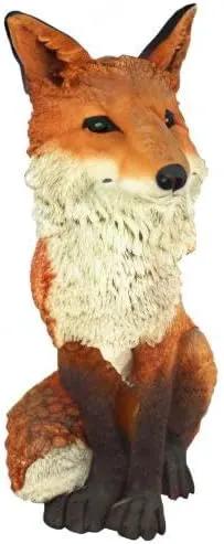Design Toscano Simon The Woodland Fox Indoor/Outdoor Garden Statue for Patio, Pool or Lawn, 18 Inch Tall, Cast Stone Resin, Red Orange Paint by GreenHaven Gardens