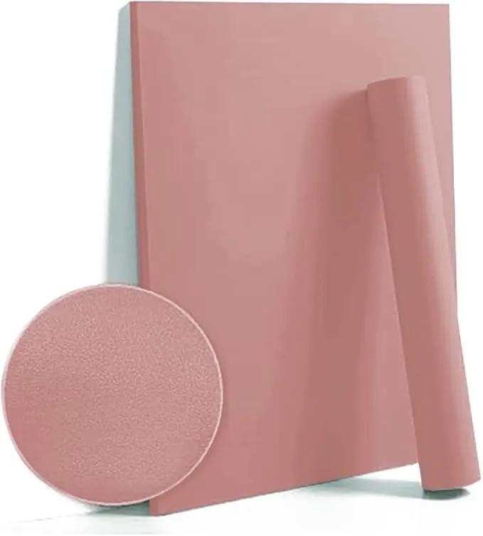 Dimoon 394''x17.7'' Pink Peel and Stick Wallpaper Contact Paper Modern Self Adhesive Wall Paper Removable Renter Friendly Textured Solid Color Shelf Cabinet Vinyl Roll (394''x17.7'',Rose Pink) by GreenHaven Gardens