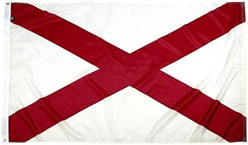 FlagSource Alabama Nylon State Flag, Made in USA, 4x6' by GreenHaven Gardens
