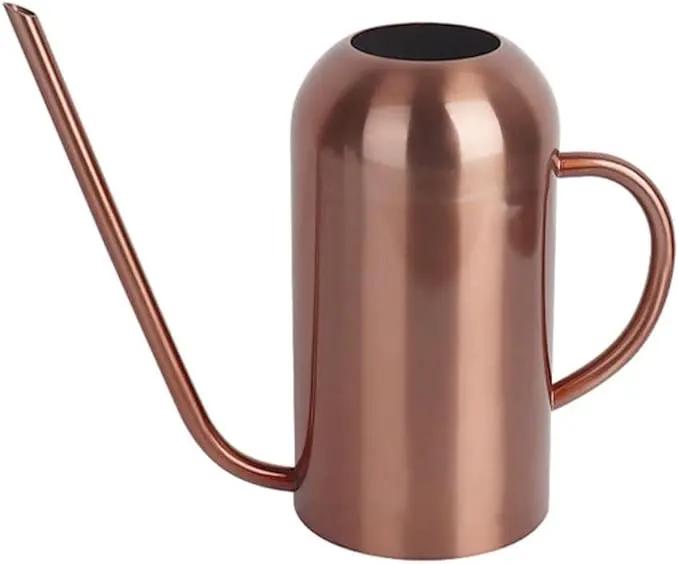 Watering Can Indoor Plants, 50 oz/1500 ml Metal Stainless Steel Watering Can Pot with Long Spout for Indoor House Plants Bonsai Outdoor Garden Flower Decorative(Copper) (Copper) by GreenHaven Gardens