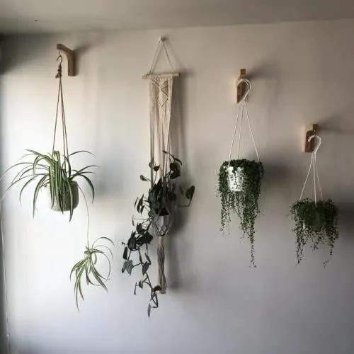 Jantens 2 Pack Hanging Plant Hook, Plant Hangers Indoor, Wooden Hanging Basket Hooks for Indoor Flower Baskets Pot Wind Chime Lanterns Planter by GreenHaven Gardens