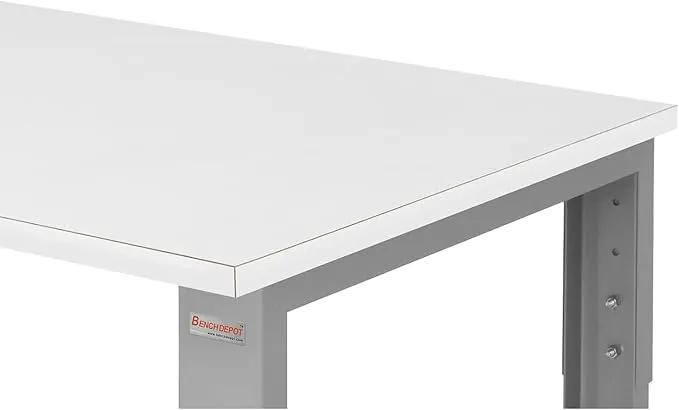 Table & Workbench: 1" Thick Laminate Top, Height Adjustable Bench - 24" D x 48" L x 30" - 36" H - by BenchPro by GreenHaven Gardens