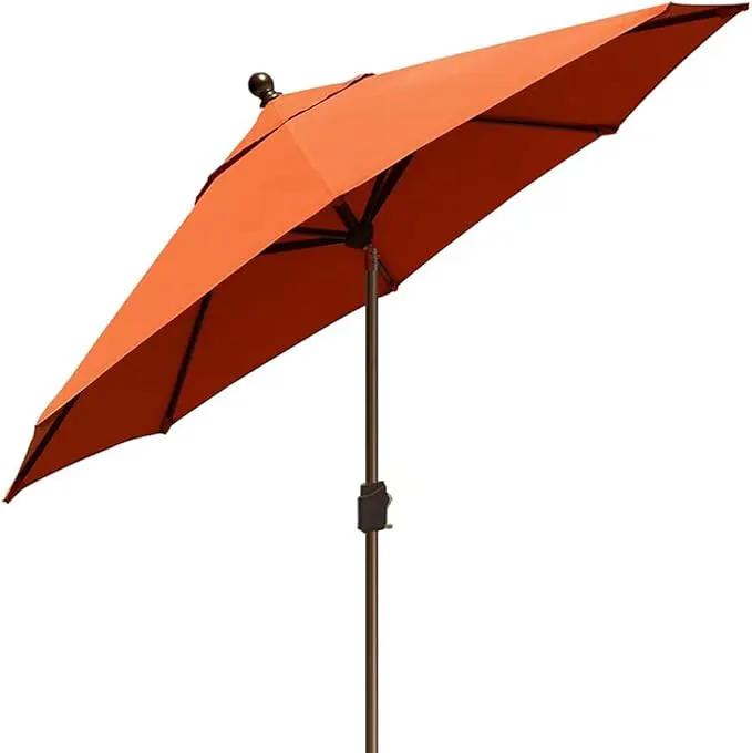 EliteShade USA 10-Year-Non-Fading 10Ft Market Umbrella Patio Umbrella Outdoor Table Umbrella with Ventilation, Rust by GreenHaven Gardens