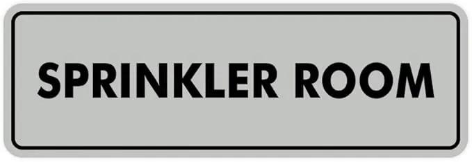 Signs ByLITA Standard Sprinkler Room Sign (Lt Gray) - Medium by GreenHaven Gardens