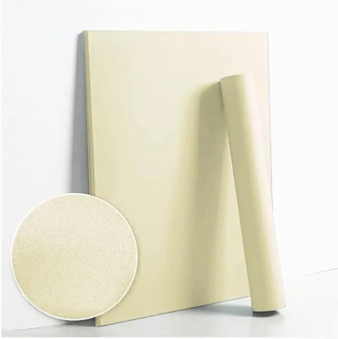 Dimoon 236''x17.7'' Beige Peel and Stick Wallpaper Contact Paper Modern Self Adhesive Wall Paper Removable Renter Friendly Textured Solid Color Shelf Cabinet Vinyl Roll (236''x17.7'',Beige) by GreenHaven Gardens