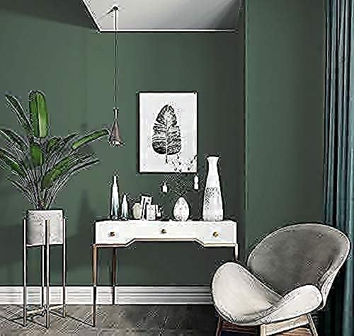 Dimoon 236''x23.6'' Green Peel and Stick Wallpaper Contact Paper Modern Self Adhesive Wall Paper Removable Renter Friendly Textured Solid Color Shelf Cabinet Vinyl Roll (236''x23.6'',Dark Green) by GreenHaven Gardens