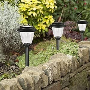 Solar Outdoor Pathway Lights Matt Black Stainless Steel Painted LED Lights for Garden Landscape Path Yard Driveway (black-8pack) by GreenHaven Gardens