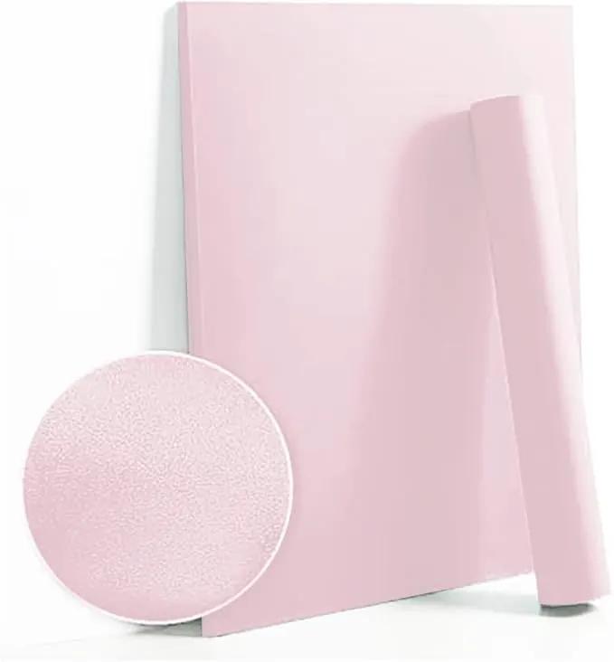 Dimoon 236''x17.7'' Pink Peel and Stick Wallpaper Contact Paper Modern Self Adhesive Wall Paper Removable Renter Friendly Textured Solid Color Shelf Cabinet Vinyl Roll (236''x17.7'',Light Pink) by GreenHaven Gardens