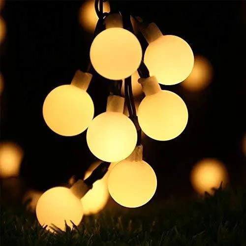 Globe Ball Fairy Lights, 50 LEDs 23ft/7M Solar Led Globe String Lights Waterproof with Two Lighting Modes for Garden Outdoor Party Christmas Decoration (Warm White) by GreenHaven Gardens