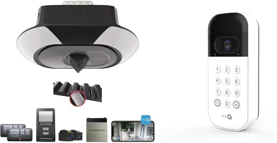 CHAMBERLAIN Smart Garage Door Opener + myQ Smart Garage Door Video Keypad by GreenHaven Gardens