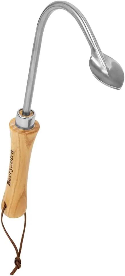 Berry&Bird Weed Puller Tool, Crack Weeder Cultivator Garden Hand Tools, Durable Curved Head Hook & Wooden Handle, Garden Digging, Edging, Planting Remover Tool for Patio Lawn Yard Moss Terrace Paving by GreenHaven Gardens
