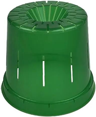 rePotme 6 inch Orchid Pot 3 Pack - Slotted Orchid Pots with Holes for Repotting (Green Emerald) by GreenHaven Gardens