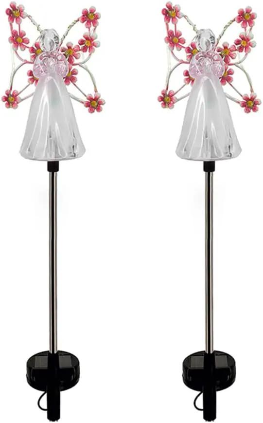 YWBL-WH 2PCS Angel Solar Lights LED Solar Garden Stake Lights Outdoor Garden Eternal Light Angel Decoration () by GreenHaven Gardens