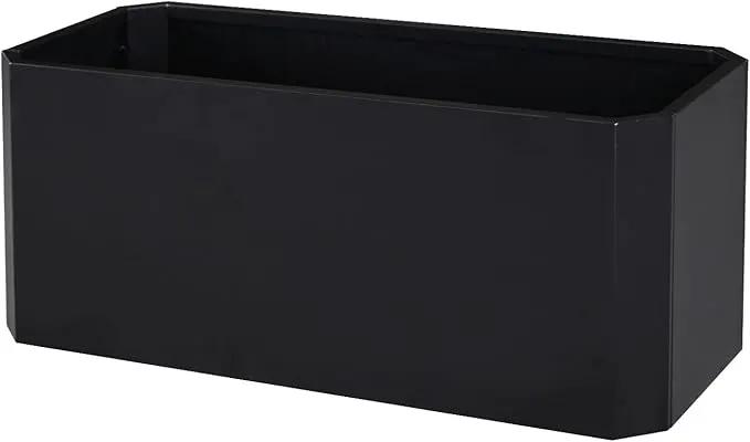 Steel Planter Box-36"x15"x15"-Large Rectangular Planter Indoor or Outdoor Black Matel Planter Box Commercial Residential for Patio Porch Deck Home Backyard by GreenHaven Gardens