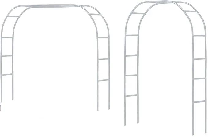 Tytroy Reconfigurable & Easy-to-Assemble Metal Outdoor & Indoor 7'6" Garden or Wedding Arch Arbor for Wedding Bridal Party Elegant Decorations & Garden Climbing Plants Vines (White 1PC) by GreenHaven Gardens