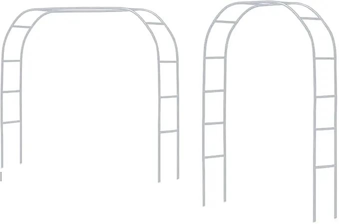 Tytroy Reconfigurable & Easy-to-Assemble Metal Outdoor & Indoor 7'6" Garden or Wedding Arch Arbor for Wedding Bridal Party Elegant Decorations & Garden Climbing Plants Vines (White 1PC) by GreenHaven Gardens