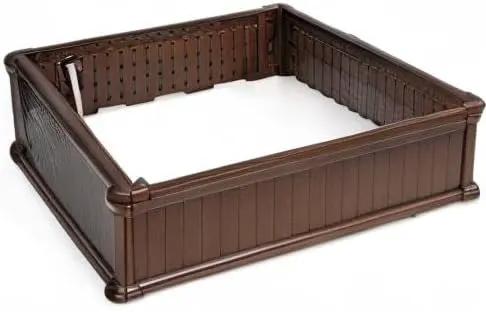 Giantex Raised Garden Bed, Planter for Flower Vegetables, Outdoor Plant Box Patio Backyard, Easy Assembly (48.5''Lx48.5''Wx12''H, Brown) by GreenHaven Gardens