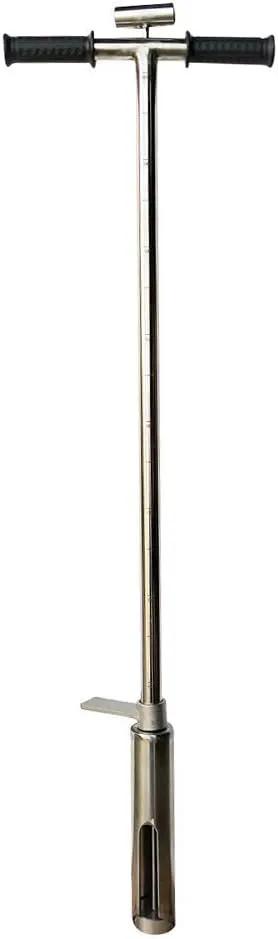 INTBUYING 40’’ Soil Sampler Probe Soil Test Probe with 8’’Sample Ejector and Foot Pedal &Rubber Handle Stainless Steel 2in Dia for Soil Sampling Lawn Garden Farm by GreenHaven Gardens