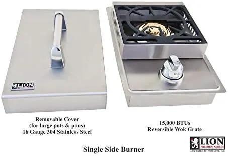 Lion Premium Grills 32-Inch Liquid Propane Grill L75000 with Single Side Burner, Eco Friendly Refrigerator, Door and Drawer Combo with 5 in 1 BBQ Tool Set Best of Backyard Gourmet Package Deal by GreenHaven Gardens