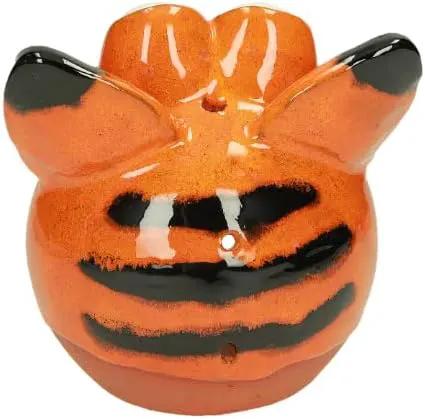 Ceramic Garden Decor - Cat Lawn Stake - Bird Feeder - Outdoor Statue - Perfect, Unique Gifts for Gardeners Woman, Men - Handmade, Frostproof by GreenHaven Gardens
