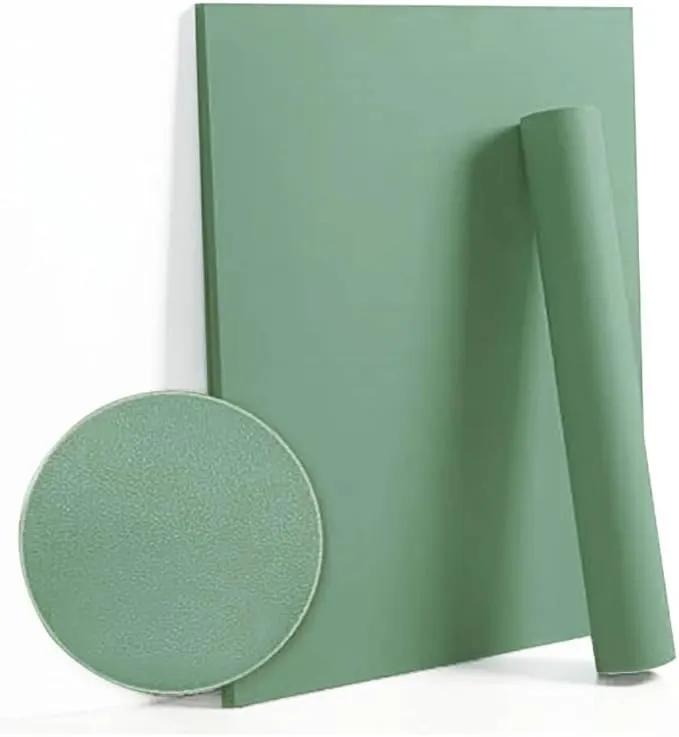 Dimoon 236''x17.7'' Green Peel and Stick Wallpaper Contact Paper Modern Self Adhesive Wall Paper Removable Renter Friendly Textured Solid Color Shelf Cabinet Vinyl Roll (236''x17.7'',Spring Green) by GreenHaven Gardens