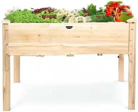 Best Choice Products 48x24x30in Raised Garden Bed, Elevated Wood Planter Box Stand for Backyard, Patio, Balcony w/Bed Liner, 200lb Capacity - Natural by GreenHaven Gardens