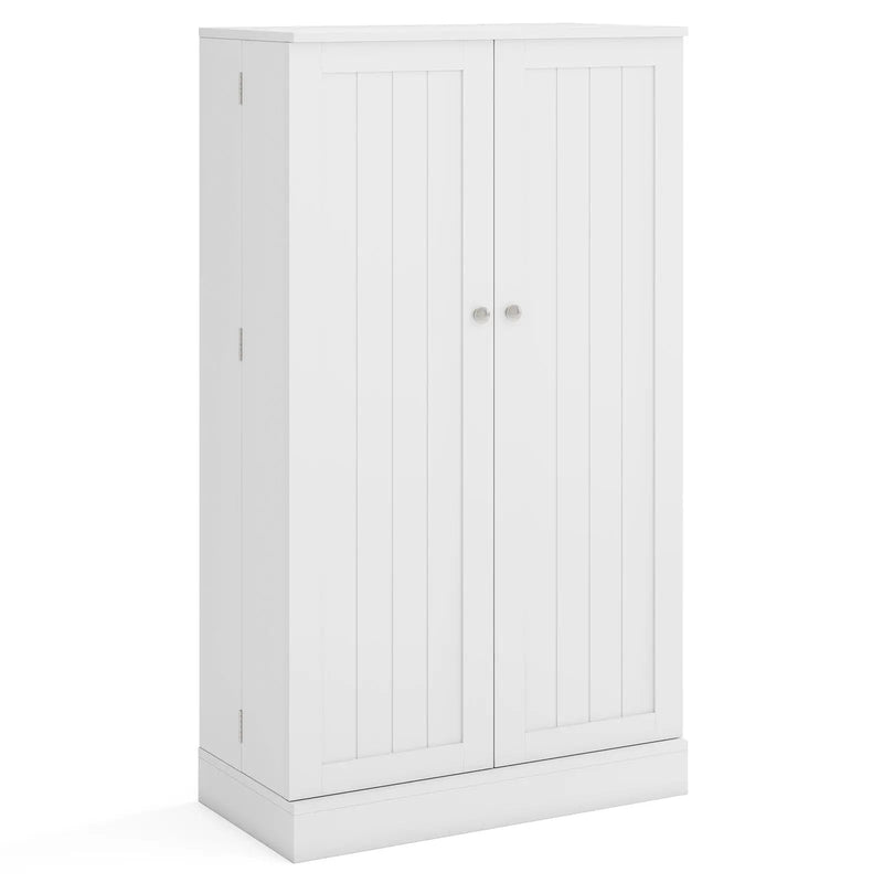 41 Inch Tall Pantry Cabinet Kitchen Storage Cabinet with Doors and Shelves-White by DirectDeals