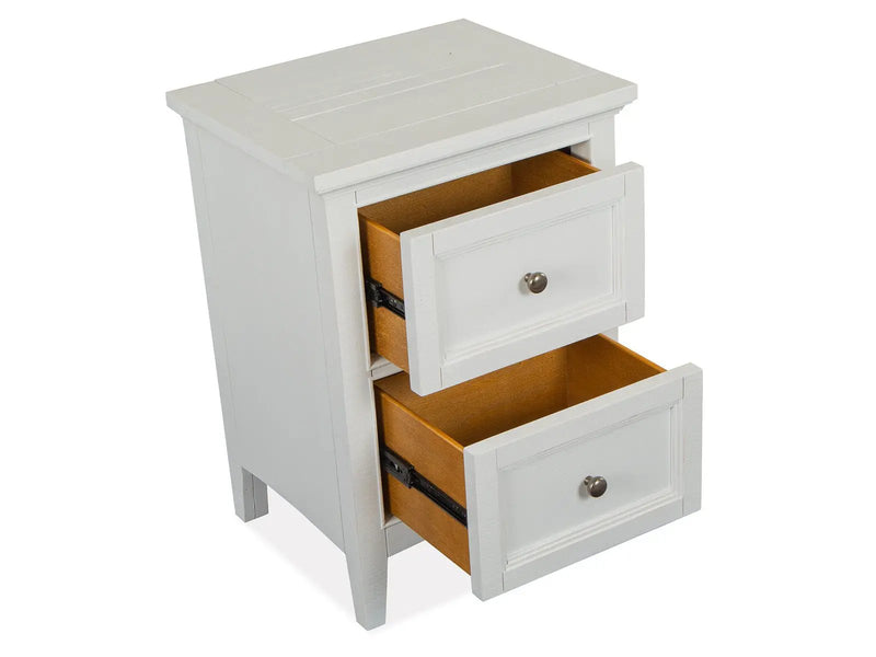 Heron Cove - Small Drawer Nightstand - Chalk White And Dovetail Gray by Unique Piece Furniture