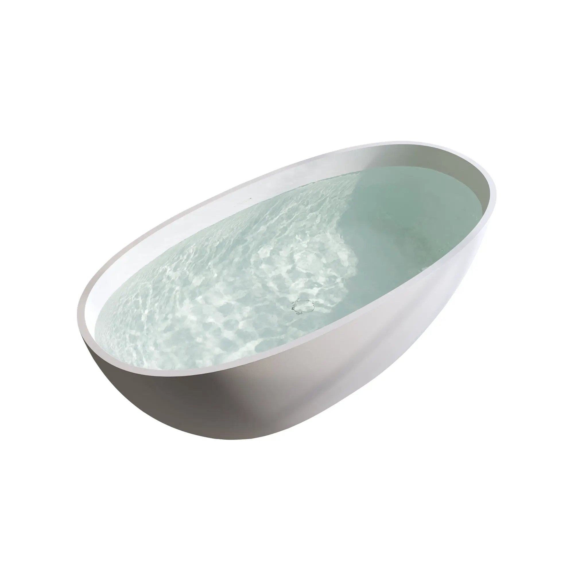 Solid Surface Freestanding Soaking Tub by HouseOfZazla