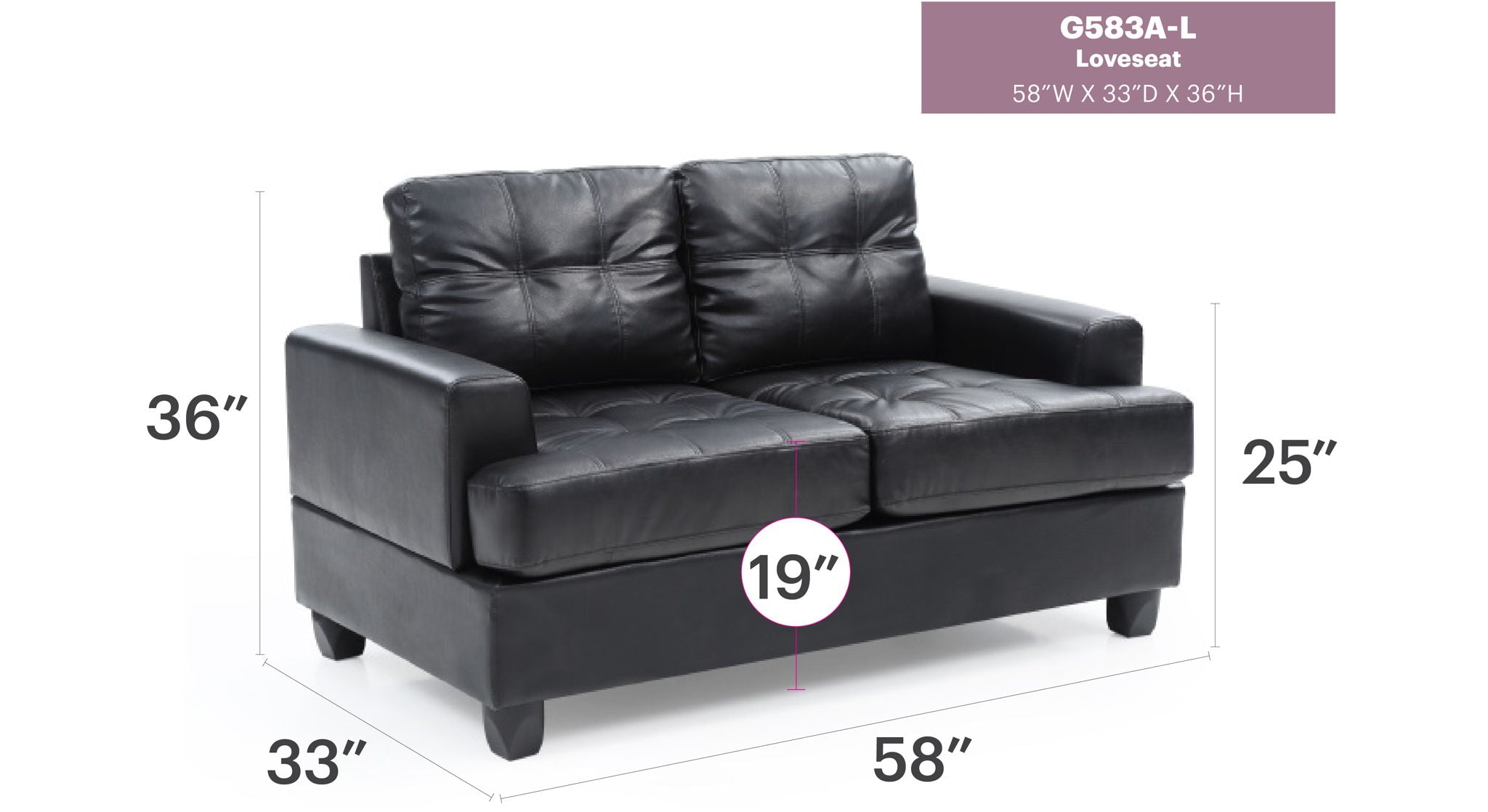 Stylish Transitional Loveseat For Two by HouseOfZazla