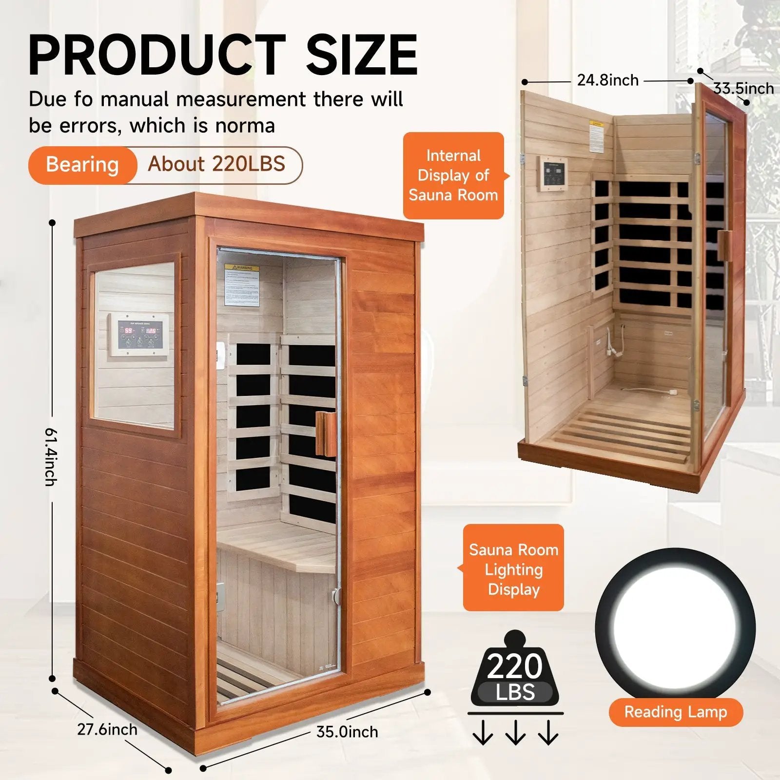 HOSAUNA Infrared Sauna Room - Single Room by HouseOfZazla