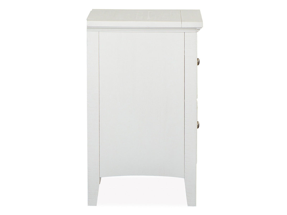 Heron Cove - Small Drawer Nightstand - Chalk White And Dovetail Gray, photo 3 of 7