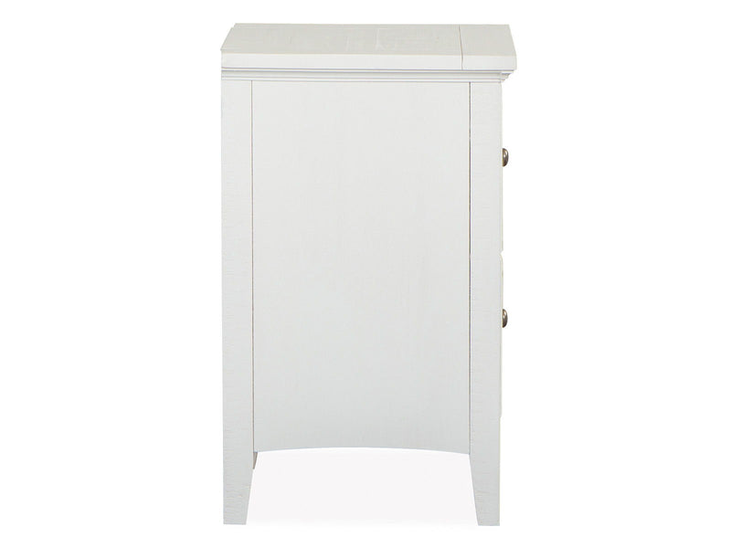 Heron Cove - Small Drawer Nightstand - Chalk White And Dovetail Gray, photo 3 of 7