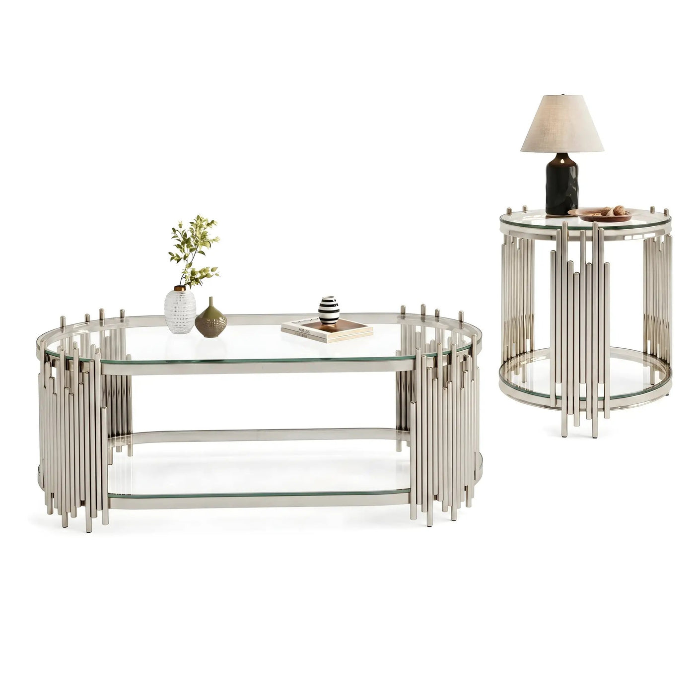 Modern Luxury Coffee Table and Side Table Set by HouseOfZazla
