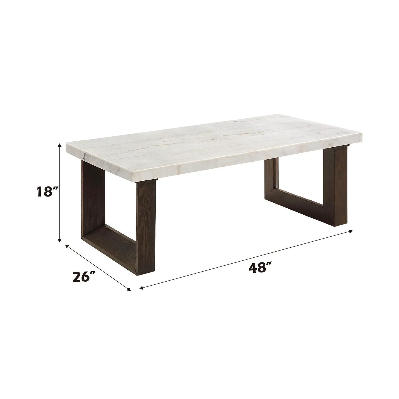Edwyn Natural Marble Top End Table by HouseOfZazla