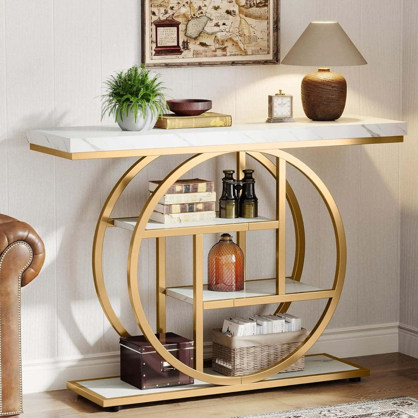 Console Table With 4 Tier Design For Living Hallway by HouseOfZazla