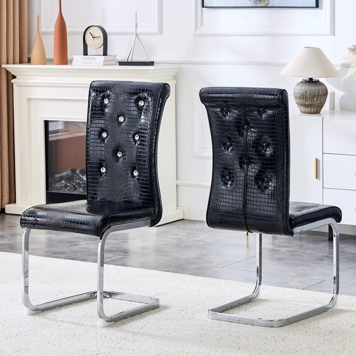 Elegant Design Upholstered Dining Chairs by HouseOfZazla