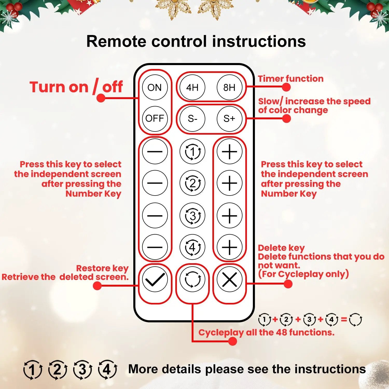 7FT Prelit Christmas Tree with 340 RGB LED Lights by HouseOfZazla