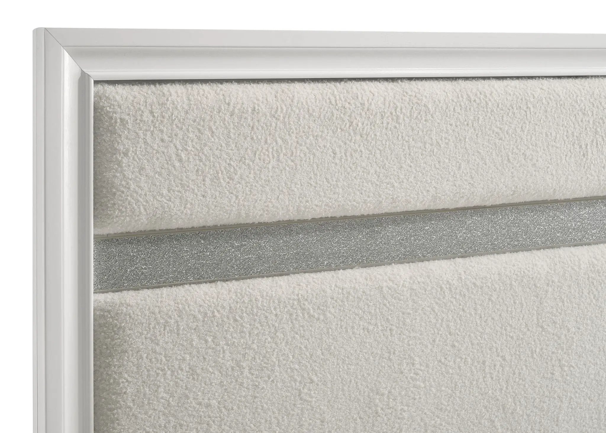 Miranda 54-inch Upholstered California King Panel Bed White by Unique Piece Furniture