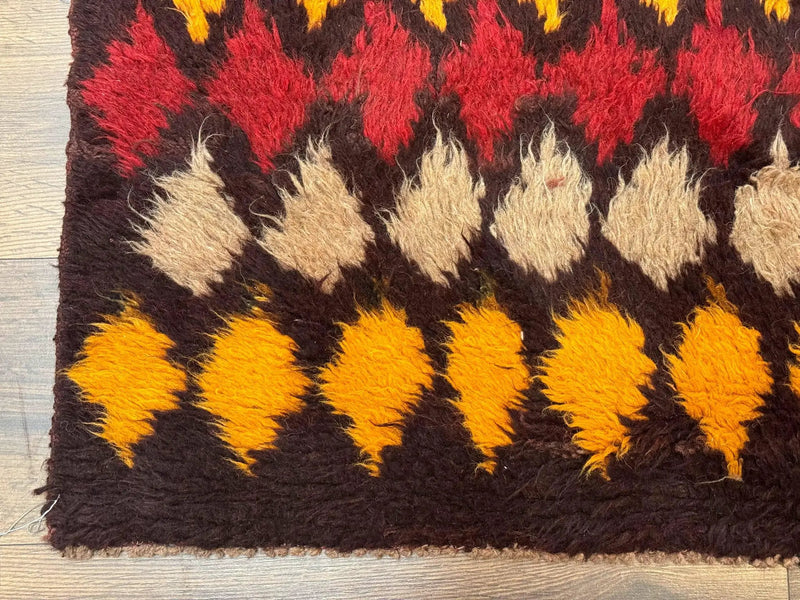 Shaggy Balouch Rug 3x4, Tribal Rug, Afghan Rug, Brown, Multicolor by Jewel Rugs