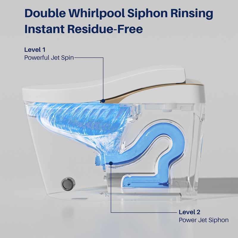Modern Smart Toilet With Bidet, Auto Flush, Heated Seat, and More by HouseOfZazla