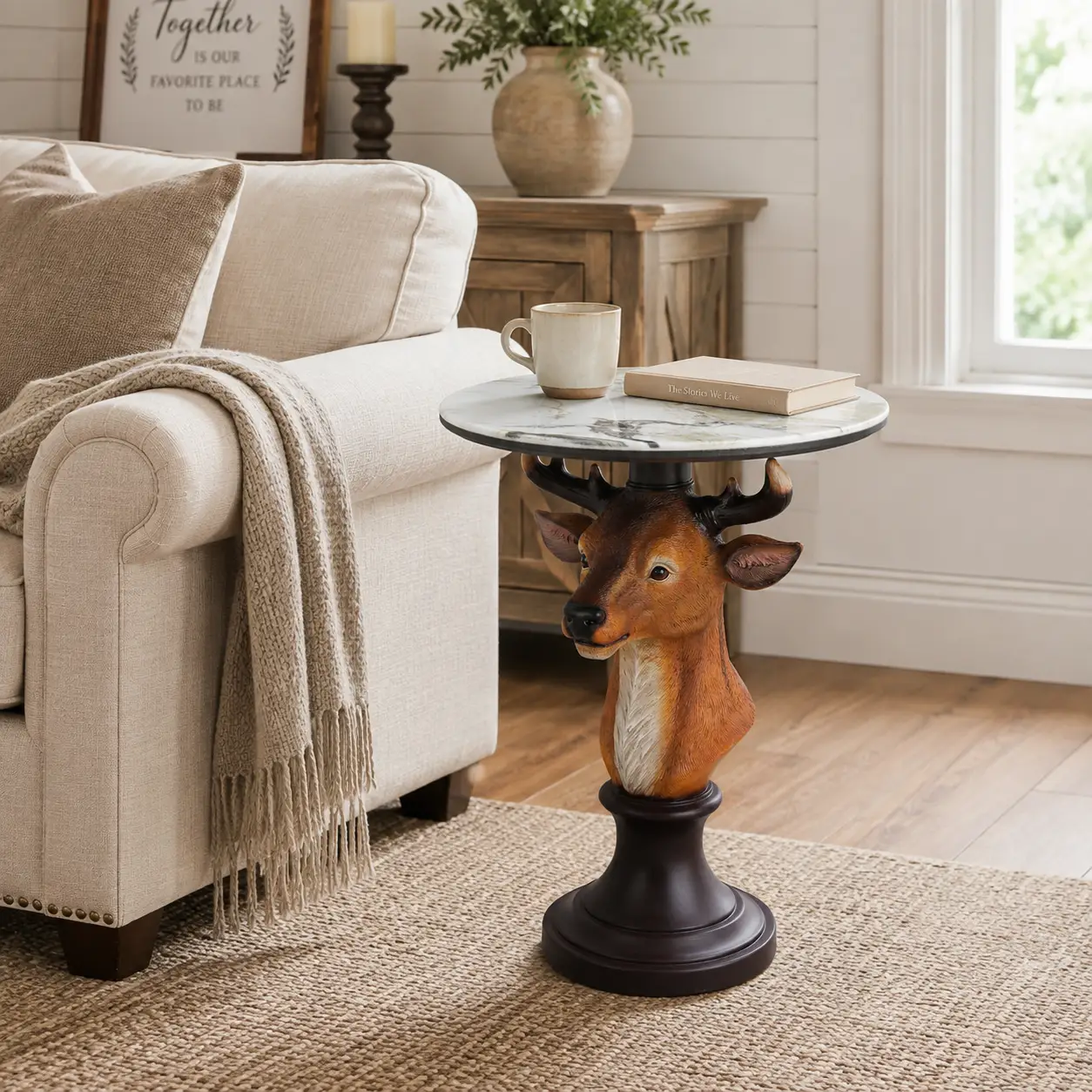 Deer Head Accent Table by HouseOfZazla