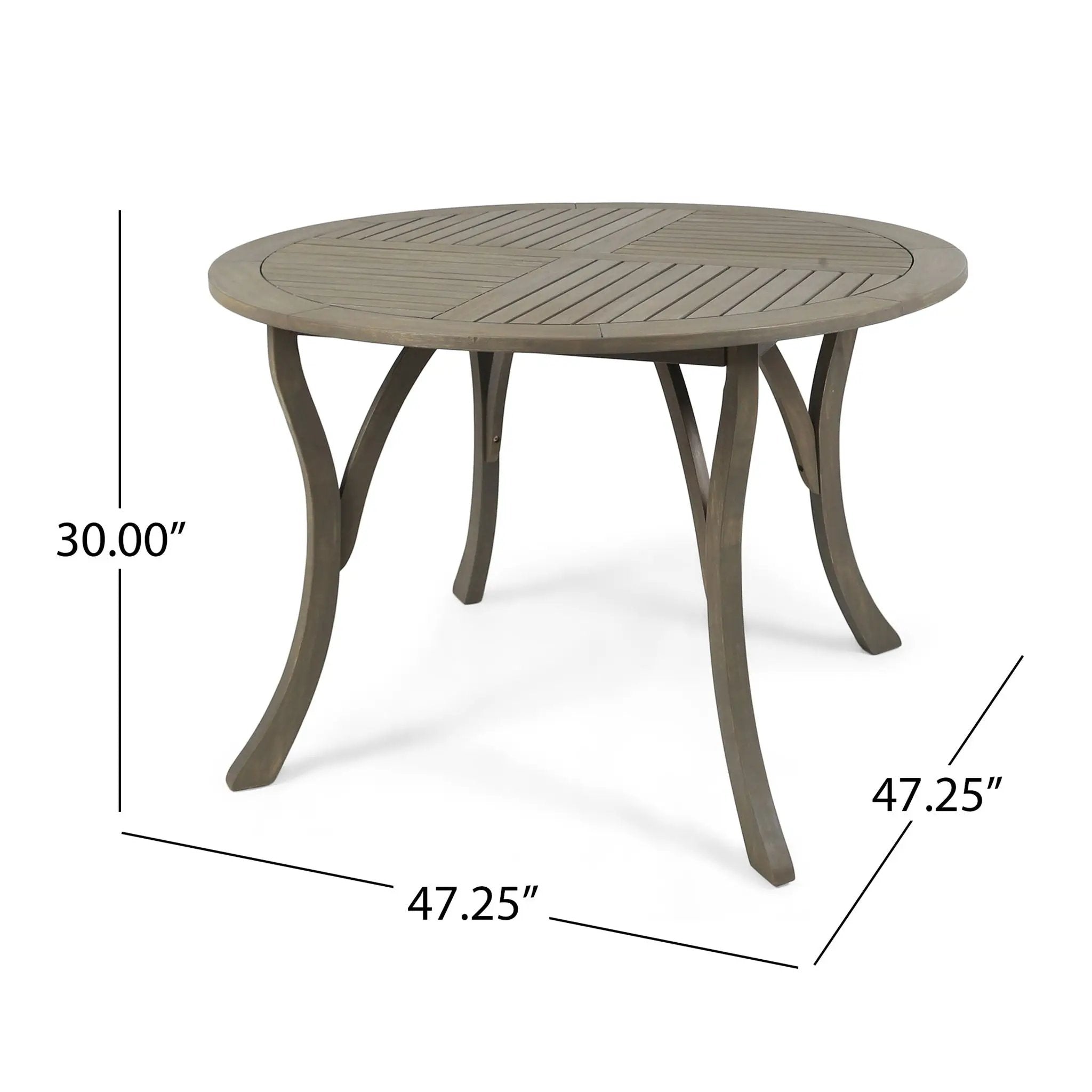 Hermosa Outdoor Acacia Wood Circular Dining Table by HouseOfZazla