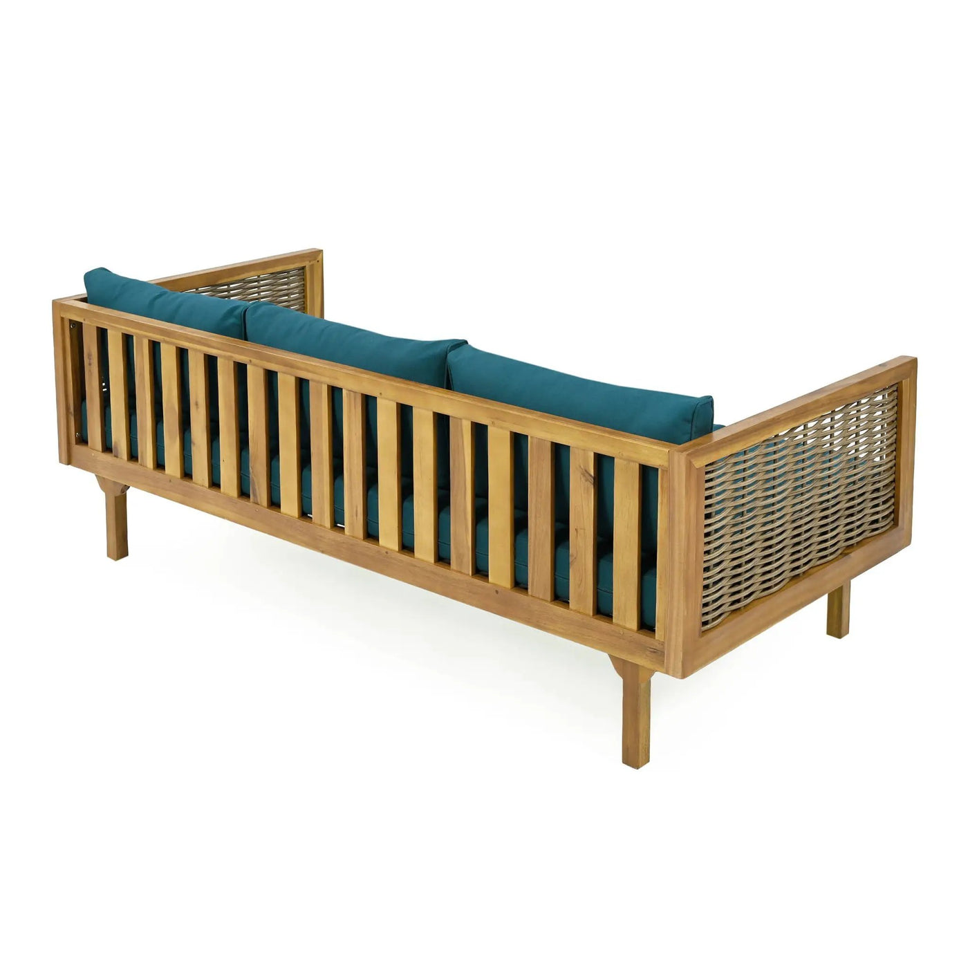 Claremont 3 Seater Daybed Teak Acacia Wood Water Resistant Cushions by HouseOfZazla