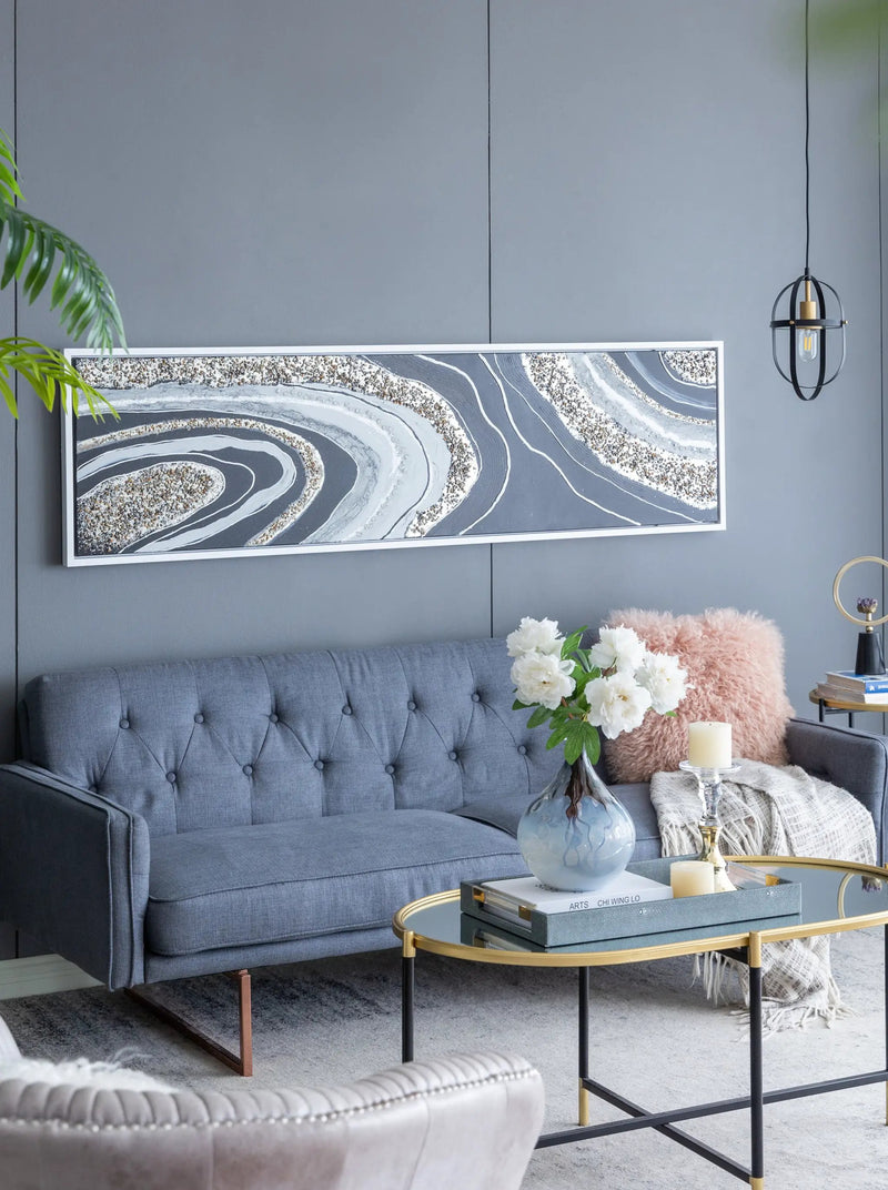 70.9x19.7x1.5 ft Elongated Landscape Rectangle Framed Oil Painting by HouseOfZazla