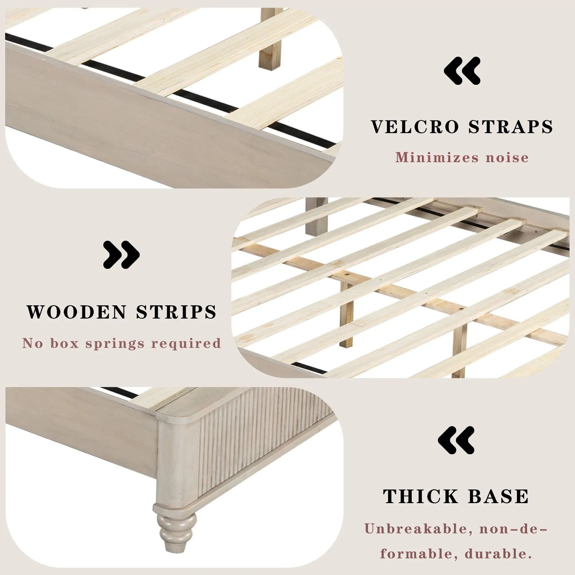 Platform Bed Frame & Tall Headboard by HouseOfZazla
