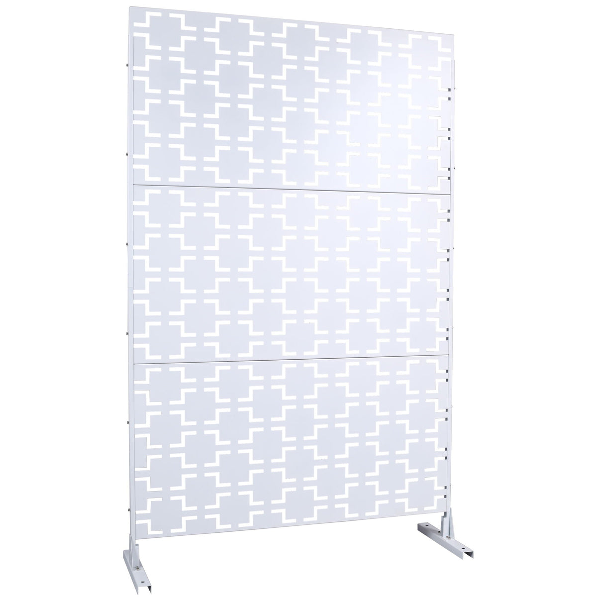 Black Metal Room Divider Privacy Screen with Rust-Resistant Finish, photo 19 of 40