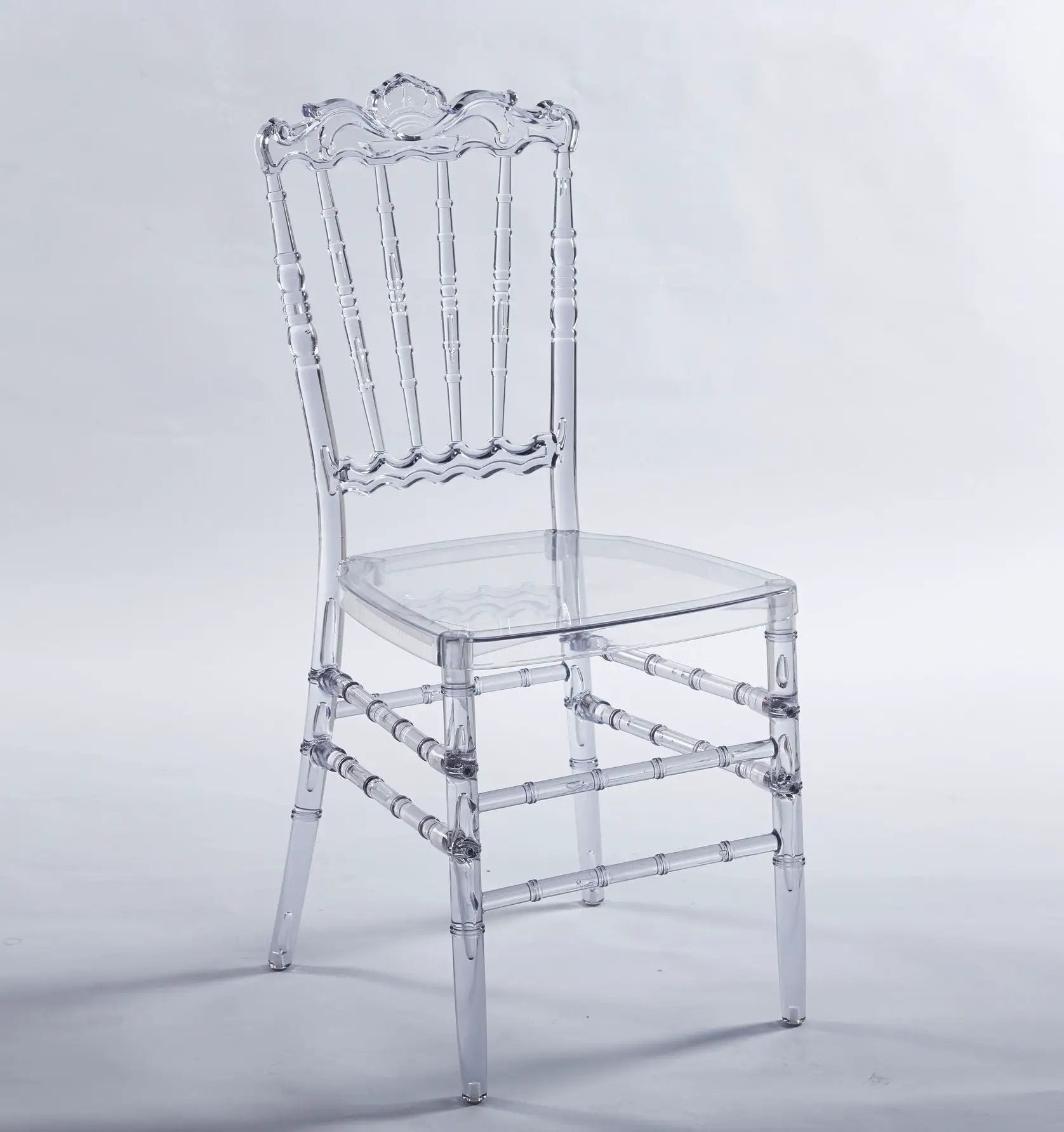 Dining Chair With Plastic Seat, Welding Chair (Set of 4) - Transparent by HouseOfZazla